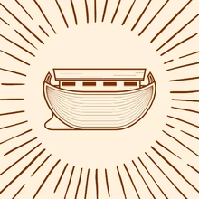 BudgetArk - hand-drawn ark with sunburst